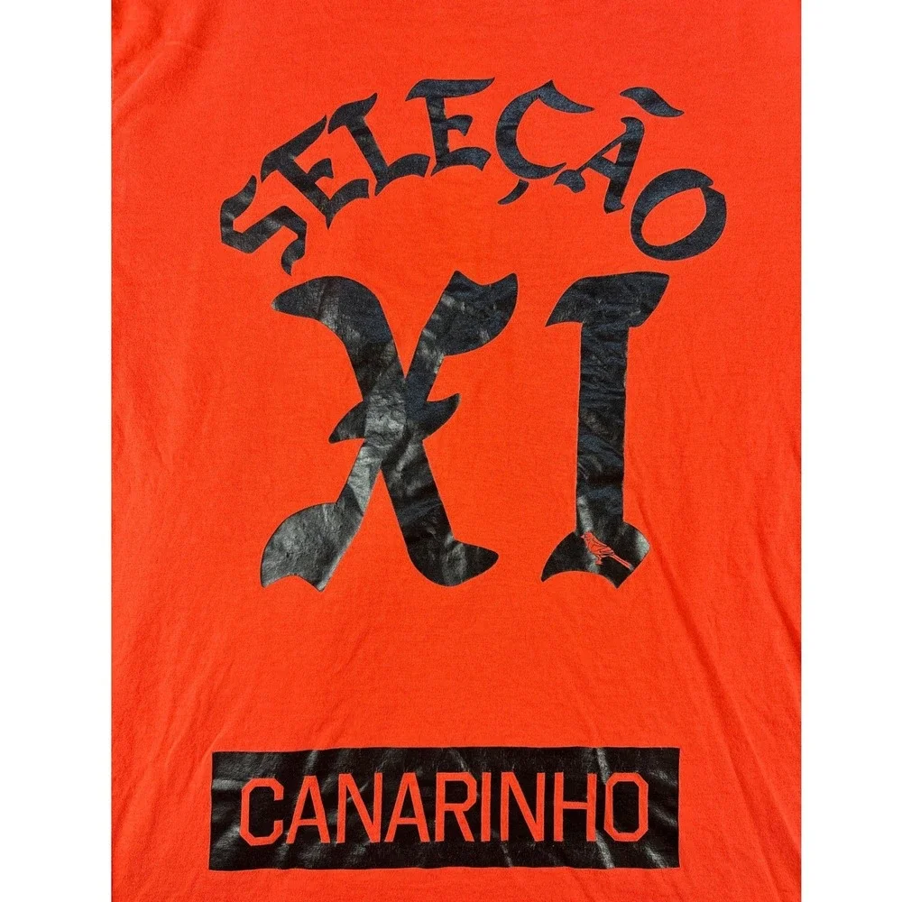 Nike T-Shirt Mens Large Selecao XI Canarinho Red Soccer Graphic EUC